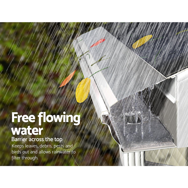 Gardeon Set Of 60 Gutter Guard Guards Aluminium Leaf Mesh 100X20cm Brush Diy Deluxe Garden 60M Gutter Guards