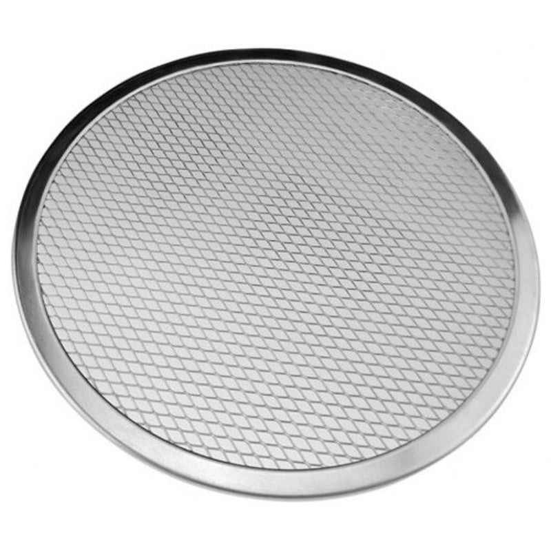 Aluminium Flat Mesh Pizza Screen Oven Baking Tray Net Silver 22.86Cm Baking Trays