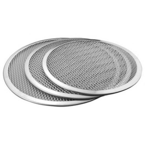 Aluminium Flat Mesh Pizza Screen Oven Baking Tray Net Silver 22.86Cm Baking Trays
