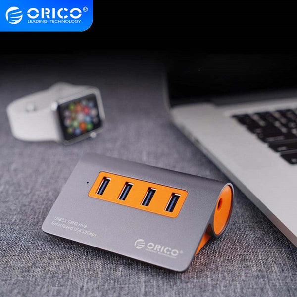 4 Ports Usb3.1 Hub 10Gbps Transmission Speed Splitter With 12V Power Adapter Usb Cables Hubs & Adapters