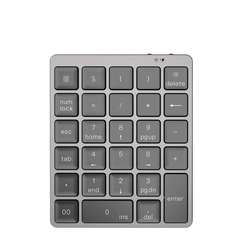 Aluminum Alloy 28 Keys Bluetooth Wireless Numeric Keypad 140Mah Mini Numpad Accounting Keyboards & Keypads