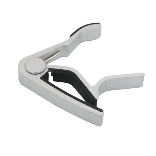 Aluminum Alloy Adjustable Tension Handhold Capo Clamp For Acoustic Folk Electric Guitar Silver
