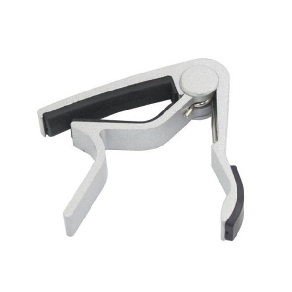Aluminum Alloy Adjustable Tension Handhold Capo Clamp For Acoustic Folk Electric Guitar Silver