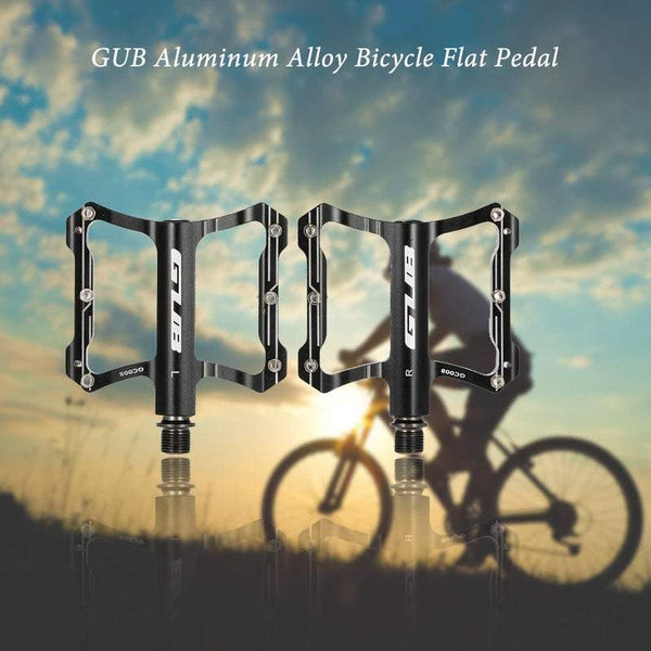 Aluminium Alloy Bmx Bike Flat Pedal Platform Big Foot Contact 9 / 16 Thread Sealed Bearings