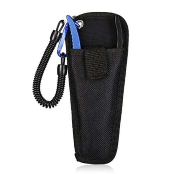 Aluminum Alloy Fishing Pliers Split Ring Cutter With Sheath Retractable Tether Combo Blue Pliers & Hook Removers