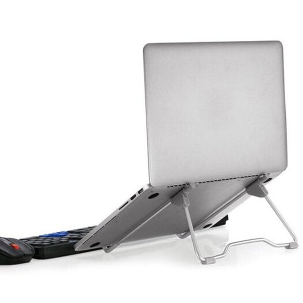 Aluminum Alloy Folding Heat Dissipation Stand For Macbook Laptops Tablet Holder Gray