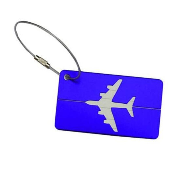 Aluminum Alloy Travel Id Labels For Baggage Suitcases And Bags Ocean Blue Luggage Tags