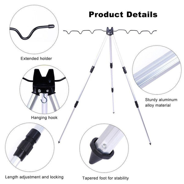 Aluminum Alloy Telescopic Fishing Rod Stand 01 Rod Rests & Holders