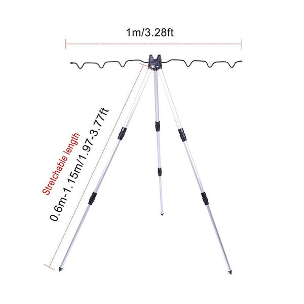 Aluminum Alloy Telescopic Fishing Rod Stand 01 Rod Rests & Holders