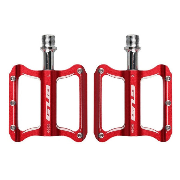 Aluminum Cycling Mtb Bike Bicycle Cnc Sealed Bearing Flat Platform Antiskid Red Pedals
