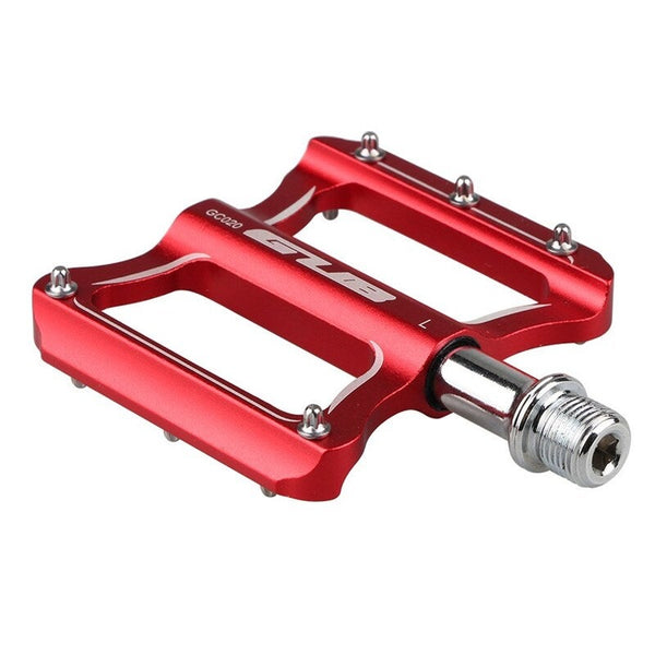 Aluminum Cycling Mtb Bike Bicycle Cnc Sealed Bearing Flat Platform Antiskid Red Pedals
