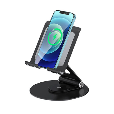 Aluminum Phone Tablet Stand With 360 Degree Rotating Base Mount Holder