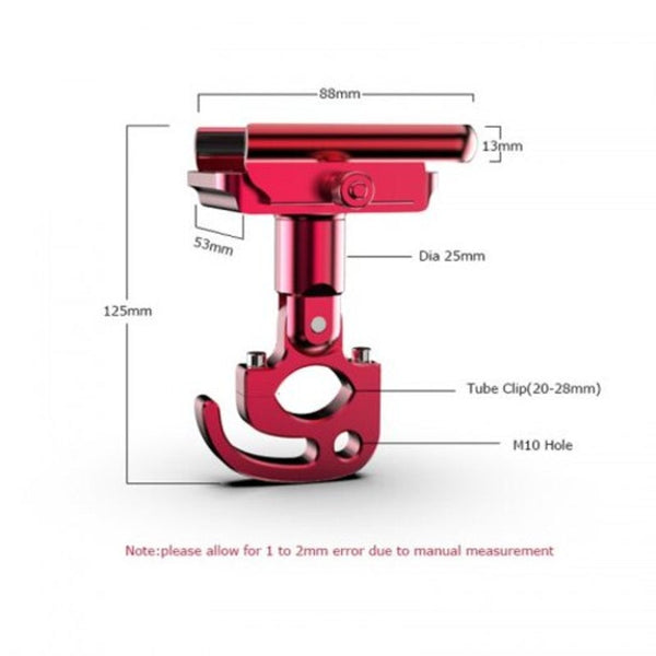 Aluminum Universal Motorcycle Bicycle Bike Handlebar Mobile Cell Phone Holder Carrier Stand Support Black Mounts & Holders