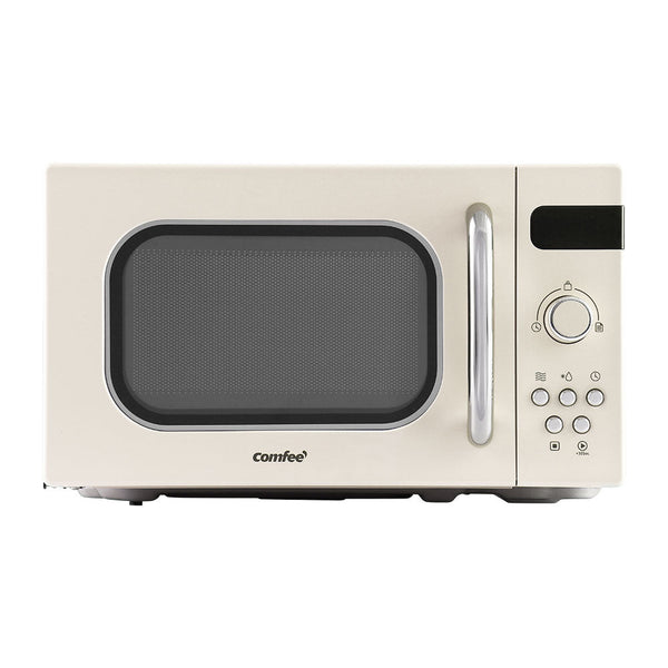 Comfee 20L Microwave Oven 800W Countertop Kitchen Cooking Settings Cream