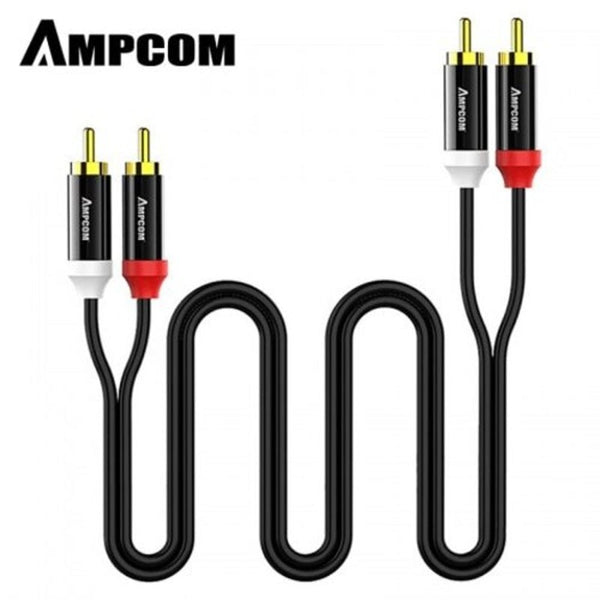 2Rca To Male Gold Plated Copper Core For Home Stereo Receiver 1M Cables & Adapters