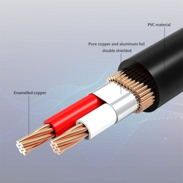 2Rca To Male Gold Plated Copper Core For Home Stereo Receiver 1M Cables & Adapters
