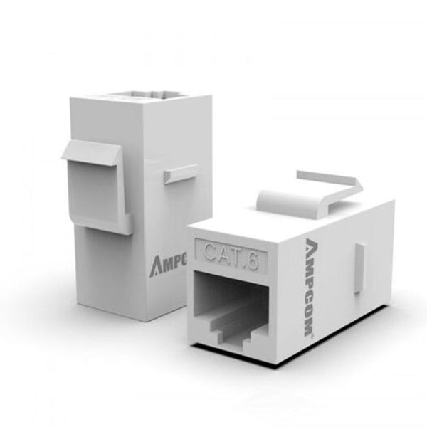 Cat6 Utp Rj45 Inline Coupler Ethernet Connector Keystone Jack White Plugs Jacks & Wall Plates