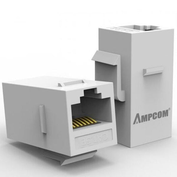 Cat6 Utp Rj45 Inline Coupler Ethernet Connector Keystone Jack White Plugs Jacks & Wall Plates