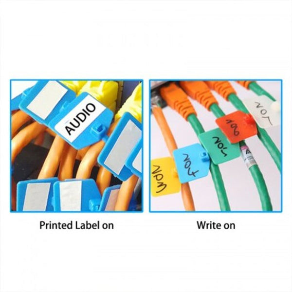 Nylon Zip Ties Cable Label Mark Tagsself Locking Free Printable Labels5 Colors 100Pcs Yellow Cable Ties & Organisers