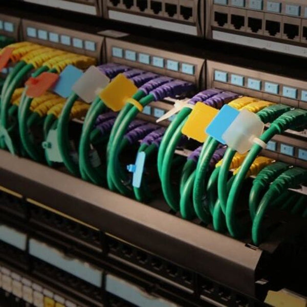 Nylon Zip Ties Cable Label Mark Tagsself Locking Free Printable Labels5 Colors 100Pcs Yellow Cable Ties & Organisers