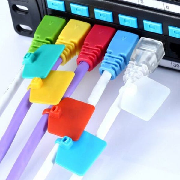 Nylon Zip Ties Cable Label Mark Tagsself Locking Free Printable Labels5 Colors 100Pcs Yellow Cable Ties & Organisers