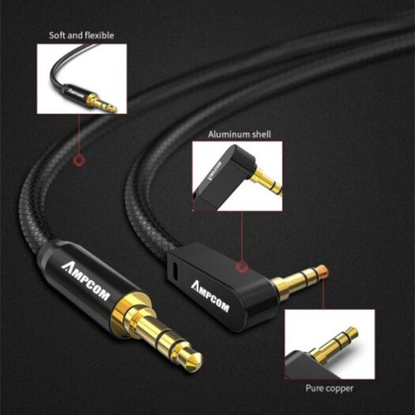 Pro Series Aux 3.5Mm Male To Stereo Pure Copper Gold Plated 1M Cables & Adapters