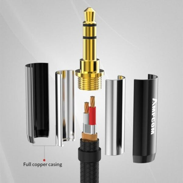 Pro Series Aux 3.5Mm Male To Stereo Pure Copper Gold Plated 1M Cables & Adapters