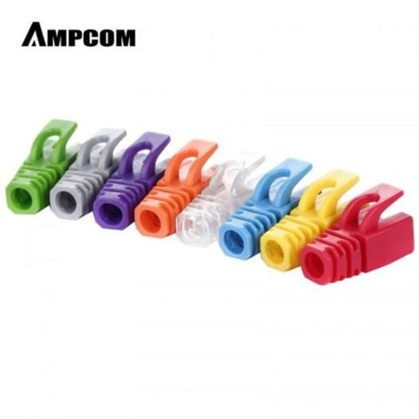 Rj45 Relief Boot Modular Plug Connector Cap Strain For Cat Cat5e Cat6 Yellow 30Pcs Cables & Adapters