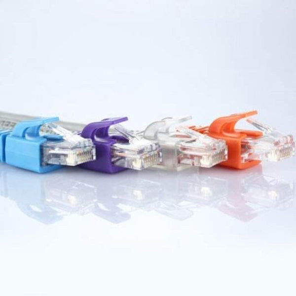 Rj45 Relief Boot Modular Plug Connector Cap Strain For Cat Cat5e Cat6 Yellow 30Pcs Cables & Adapters