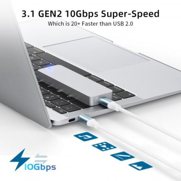 Usb C To 3.1 Gen 2 10Gbps 100W 4K Video Data Transfer Fast Charging Type Cable 0.5M White Cables & Adapters