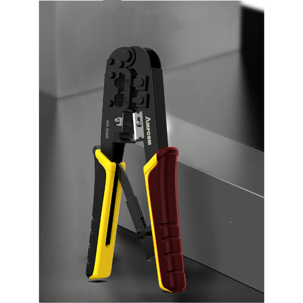 Supremeseries Crimping Tool Plier Multiple Recheat Rj45 Rj11 Connector Crimper For 8P 6P Yellow Black Cabling Tools