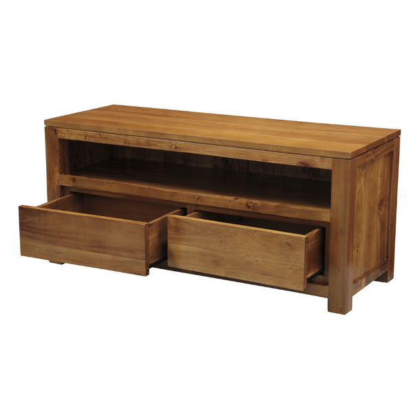 Amsterdam 2 Drawer Entertainment Unit (Light Pecan) Tv Stands & Entertainment Units