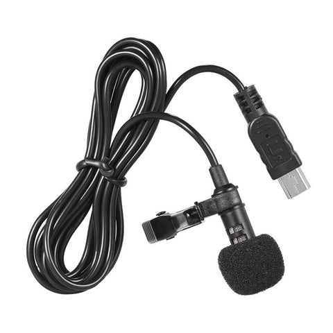 150Cm Professional Mini Usb Omni Directional Stereo Mic Microphone With Collar Clip For Gopro Hero 3 4