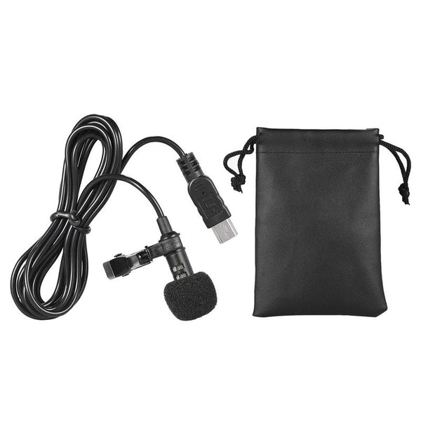 150Cm Professional Mini Usb Omni Directional Stereo Mic Microphone With Collar Clip For Gopro Hero 3 4 Microphones