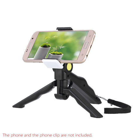 2In1 Mini Portable Folding Table Top Tripod Stand Handheld Grip For Gopro Hero 4 3 Dc Dslr Slr Camera Smartphone Yellow