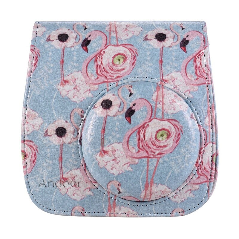 Camera Case Bag With Strap For Fujifilm Instax Mini 9 8 8S Flamingo 2 Camera Cases Bags & Covers