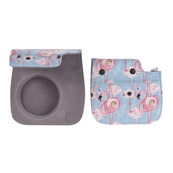 Camera Case Bag With Strap For Fujifilm Instax Mini 9 8 8S Flamingo 2 Camera Cases Bags & Covers