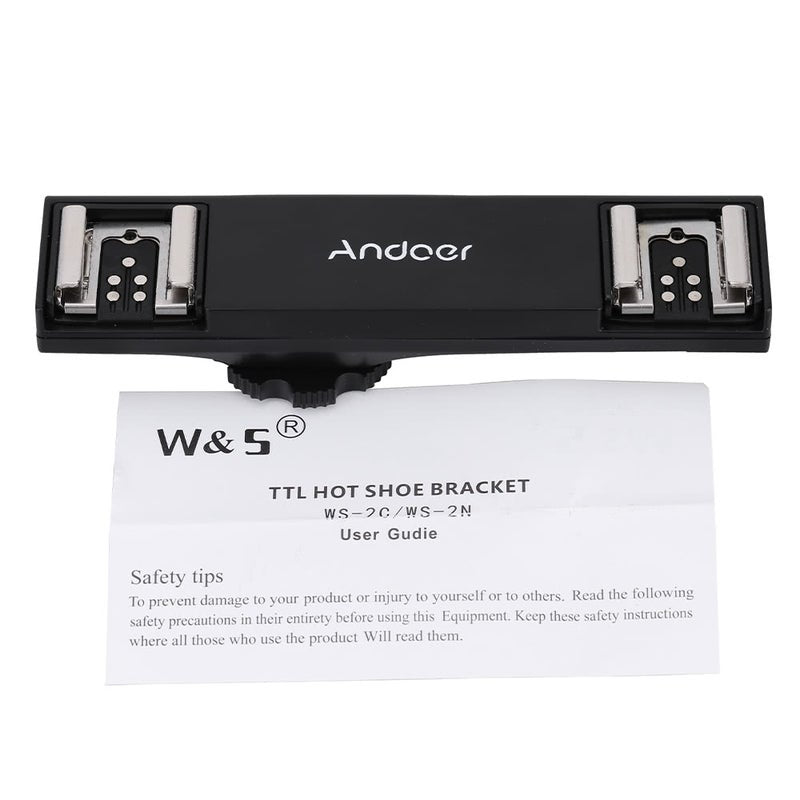 Dual Hot Shoe Flash Speedlite Light Bracket Splitter For Canon 7Dii 70D 5Dr 5Drs 5Diii 6D Dslr Camera Camcorder Flash Brackets