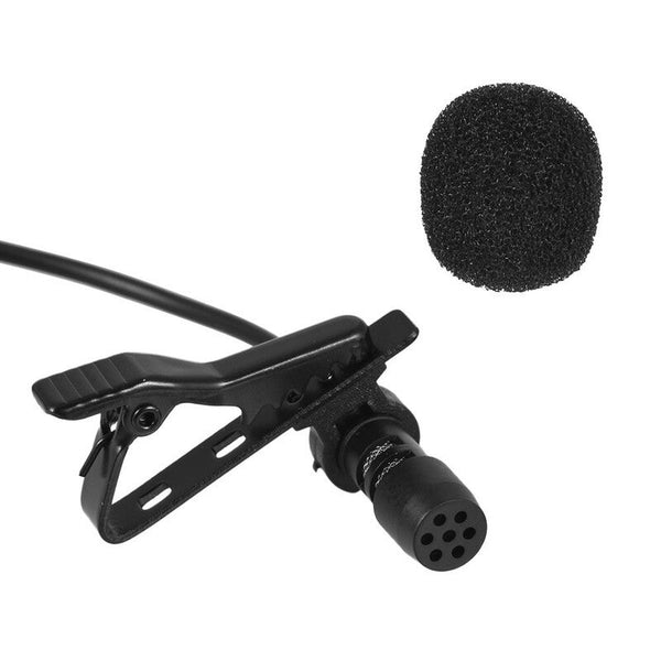 Ey 510A Mini Portable Clip On Lapel Lavalier Condenser Mic Wired Microphone Black