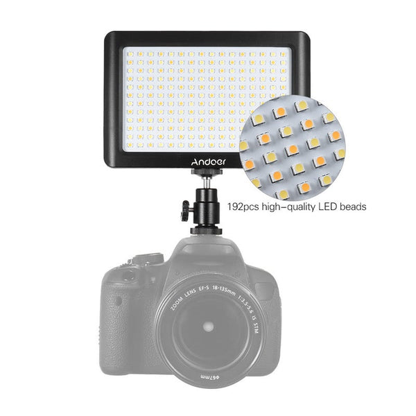 Mini Dimmable Studio Video Photography Led Light Panel Lamp 3200K 6000K 192Pcs Beads For Canon Nikon Dslr Camera Dv Camcorder Black Light Bulbs & Tube
