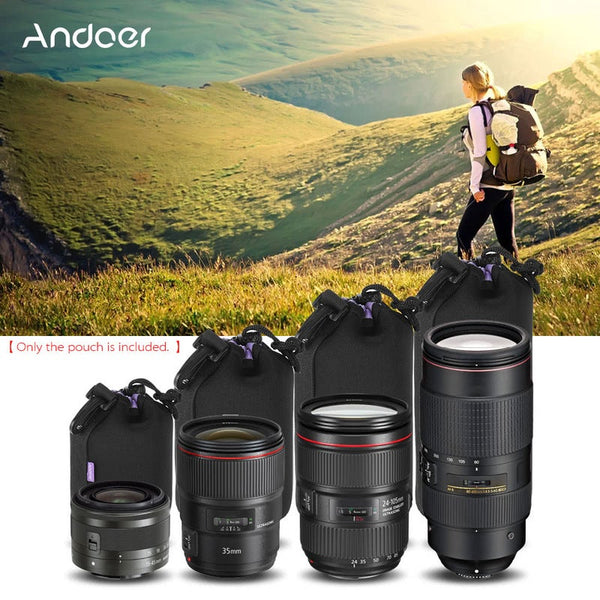 Shockproof Water Resistant Dslr Lens Pouch Kitsmlxl For Canon Nikon Sony Tamron 4 Lenses