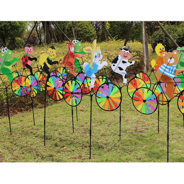 Animal Bicycle Windmill Wheel Spinner Garden Decorations Windmills & Wind Spinners