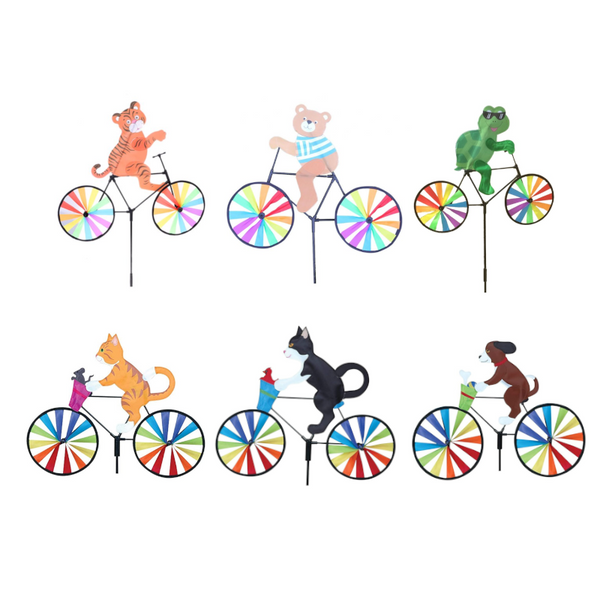 Animal Bicycle Windmill Wheel Spinner Garden Decorations Windmills & Wind Spinners