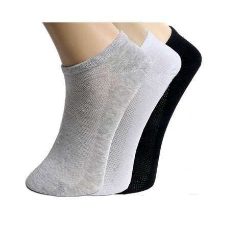 Ankle Sock Low Cut Casual Cotton Socks With Mesh Top 5 Pairs
