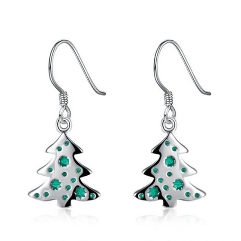 Veile Studios Another Silver Christmas Theme Drop For Trees Earrings
