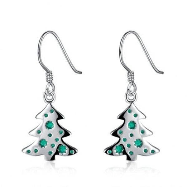Veile Studios Another Silver Christmas Theme Drop For Trees Earrings