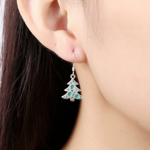 Veile Studios Another Silver Christmas Theme Drop For Trees Earrings