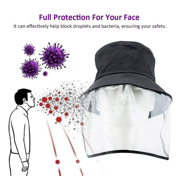 Headwear Anti Droplets Full Face Mask Protective Cap Detachable Design Reusable Outdoor Protector For Men Women Hats