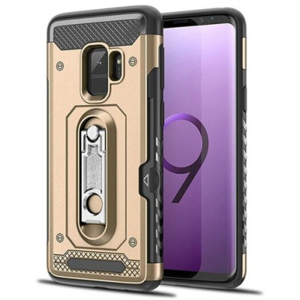 Anti Fall Multifunction Phone Case For Samsung S9 Plus Rose Gold