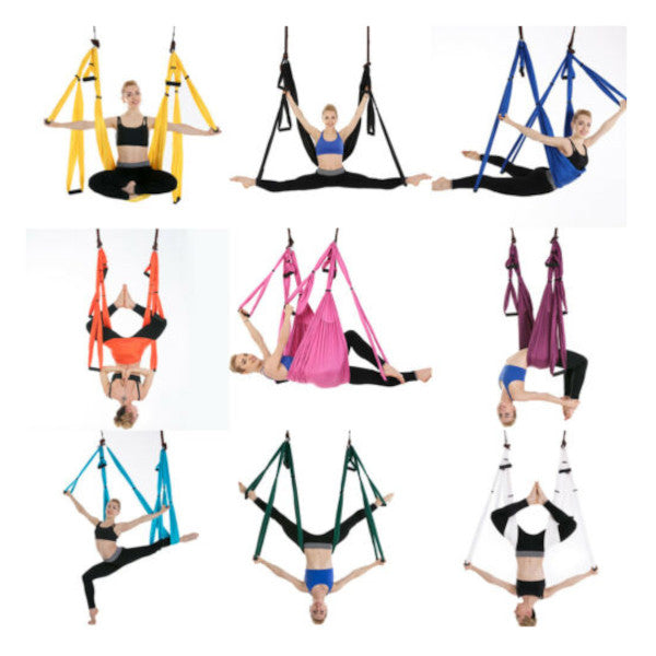 Anti Gravity Aerial Yoga Hammock Hanging Belt Swing Trapeze Home Gym Fitness Exercises Yoga Props